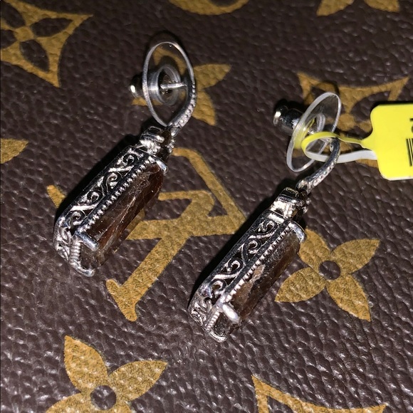 CHOCOLATE SAPPHIRE EARRINGS 18.22cts. - Picture 3 of 8